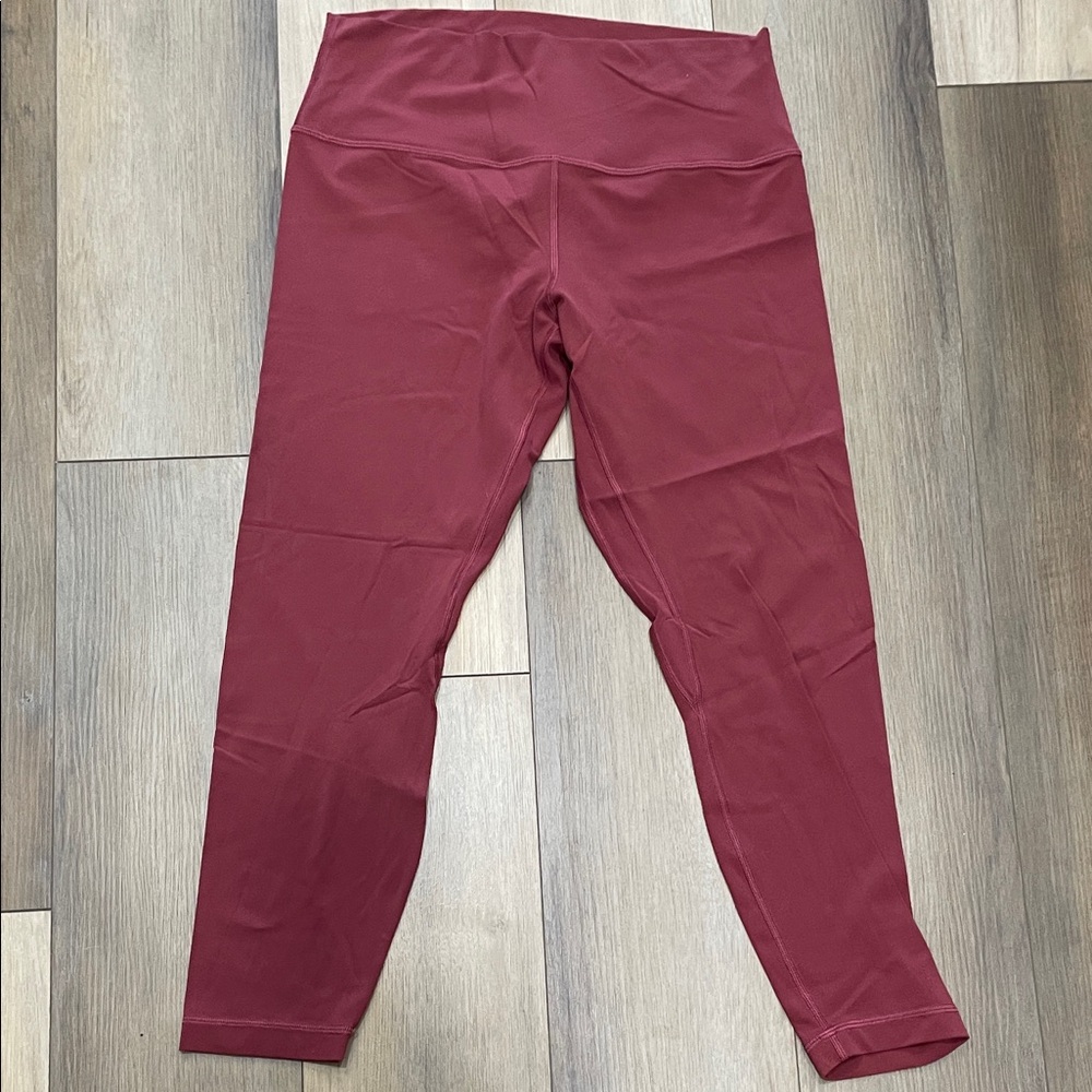LuLulemon Athletica Women’s Burgundy Rust Color Leggings Size 12